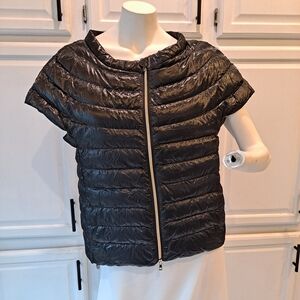 Cotes of London Midnight Black 1/4 Sleeve Puffer Vest With Pockets